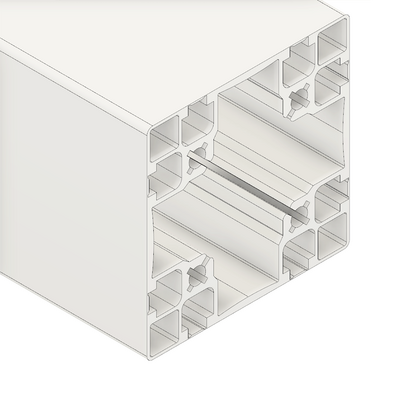 MODULAR SOLUTIONS EXTRUDED PROFILE<br>90MMX 90MM SMOOTH SIDES TEAR AWAY, CUT TO THE LENGTH OF 1000 MM